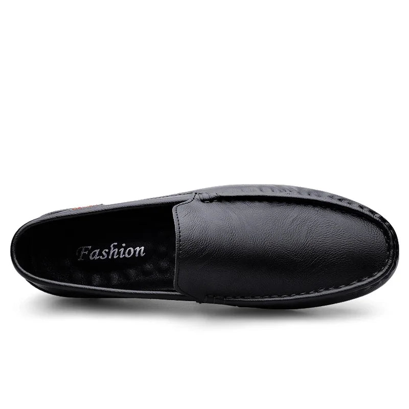 Genuine Leather Men Casual Shoes Luxury Brand Mens Loafers Lightweight Breathable Slip on Italian Driving Shoes Moccasins