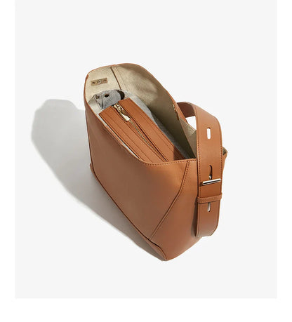 Lady Women Hobo Bucket Bag Split Leather Fashion Shoulder Bags Large Capacity Handbag Wide Adjustable Strap Female Bags