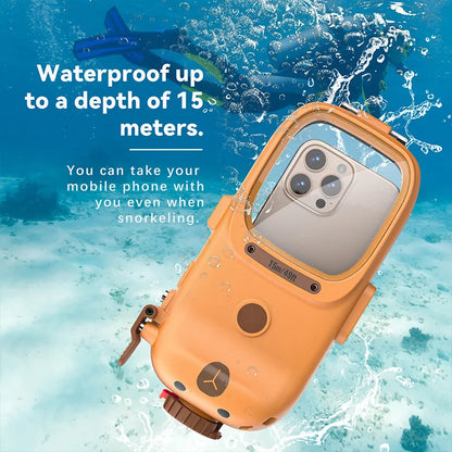 15 Meter Deep Bluetooth Waterproof Mobile phone Case For iPhone 17 Air 16 15 14 13 12 11Pro Max Samsung xiaomi phone Case