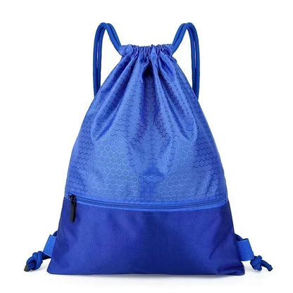 Sport 5 Colors Drawstring Pocket Simple Backpack Men's and Women's Fitness Backpack Lightweight Basketball Bag Oxford Zipper Bag