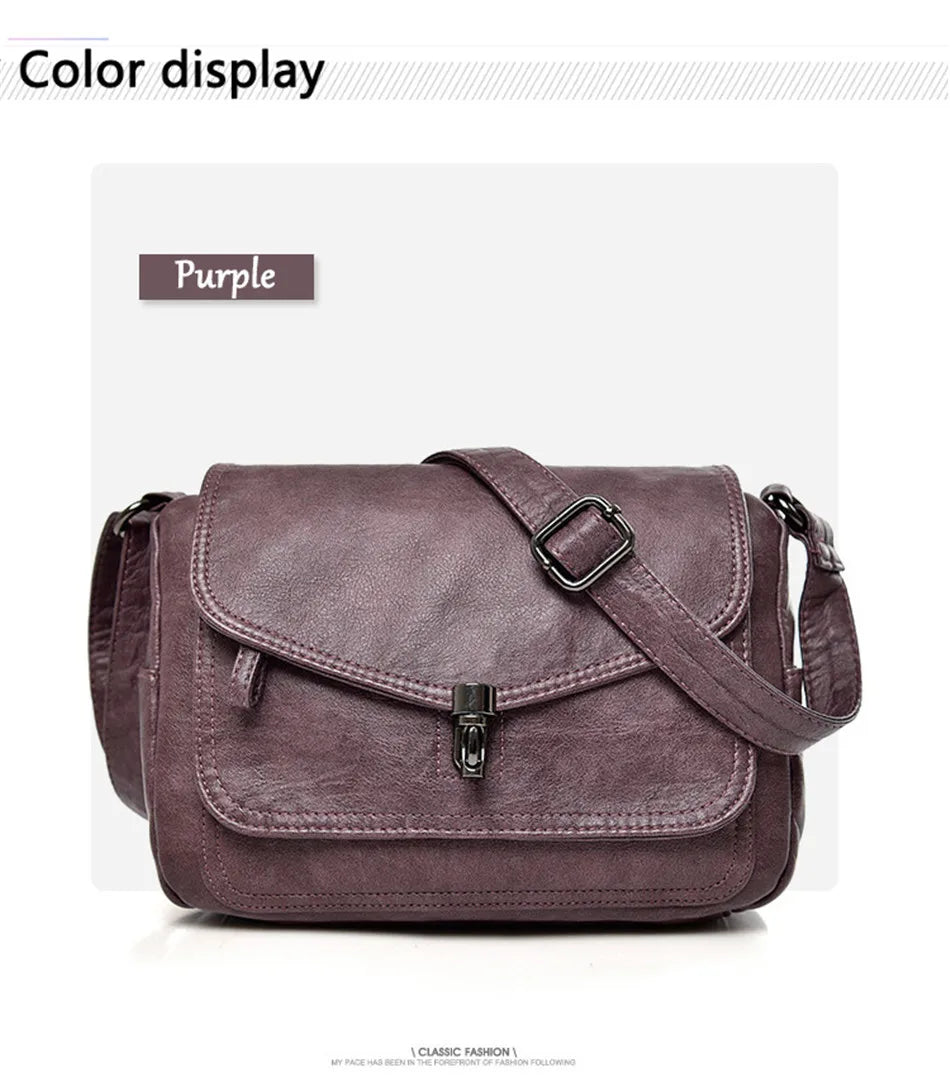 Vintage Soft Leather Femmels' Shoulder Bags Luxury Handbags Women's Packet New Designer Small Crossbody Bag 2024 Sac a Femme
