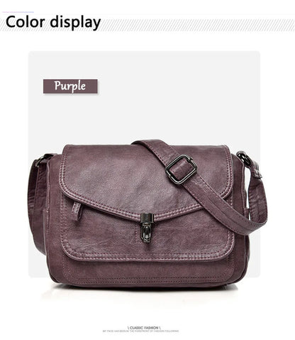 Vintage Soft Leather Femmels' Shoulder Bags Luxury Handbags Women's Packet New Designer Small Crossbody Bag 2024 Sac a Femme