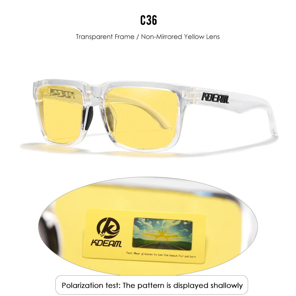 Sunglasses for Men Transparent Gray Frame Fashion Unisex Outdoor