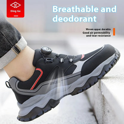 Steel Toe Safety Shoes for Men Lightweight Non Slip Work Sneaker Puncture Proof Work Shoes Unisex Coustruction Safety Work Boots