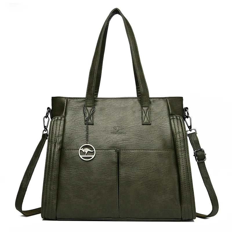 Genuine Brand Fashion Luxury High Quality 3 Layers Leather Handbag Women 2024 Crossbody Bags for Women Lady Large Capacity 2024