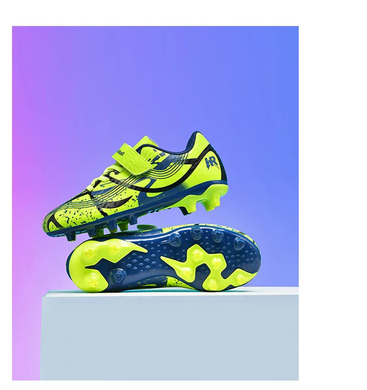 Soccer Shoes with Rubber Soles for Kids, Multicolor FG & TF Training Styles