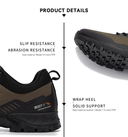 Men Non-Slip Sneakers Wear-Resistant Hiking Shoes Men Anti Splash Water Outdoor Sneakers Male Comfort Walking Shoes