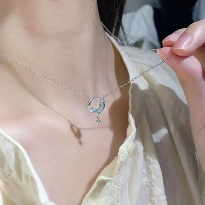 Korean Trend Love Butterfly Clavicle Chain For Women Shiny Multilayered Heart Necklace Collarbone Chain Valentine's Day Gifts