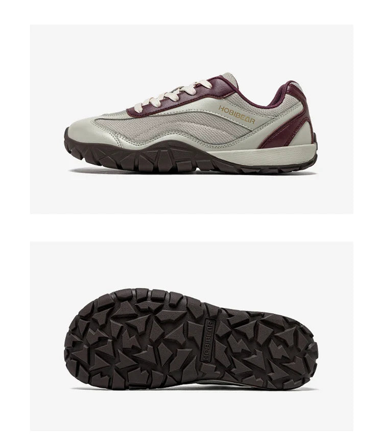 Barefoot Hiking Shoes Unisex Wide Width Trail Running Sneakers Zero Drop Artificial Leather Retro Walking Shoes