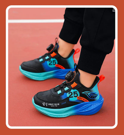 Children‘s Breathable Basketball Shoes Non-slip Sports Training Shoes Outdoor Lace-up Boys Girls Jogging Sneakers Athletic Shoes