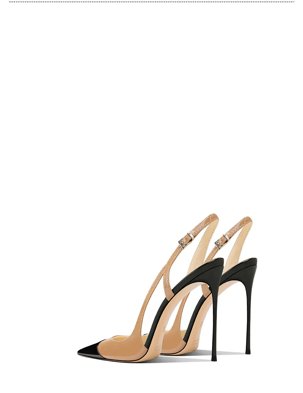 White patent leather design with a high-end and non tiring foot feel. 2025 new pointed and slim heeled high heels for women