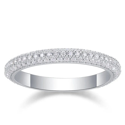 D VVS1 All Moissanite Ring GRA Certified Lab Diamond s925 Sterling Silver 18k White Gold Engagement Rings for Women Man