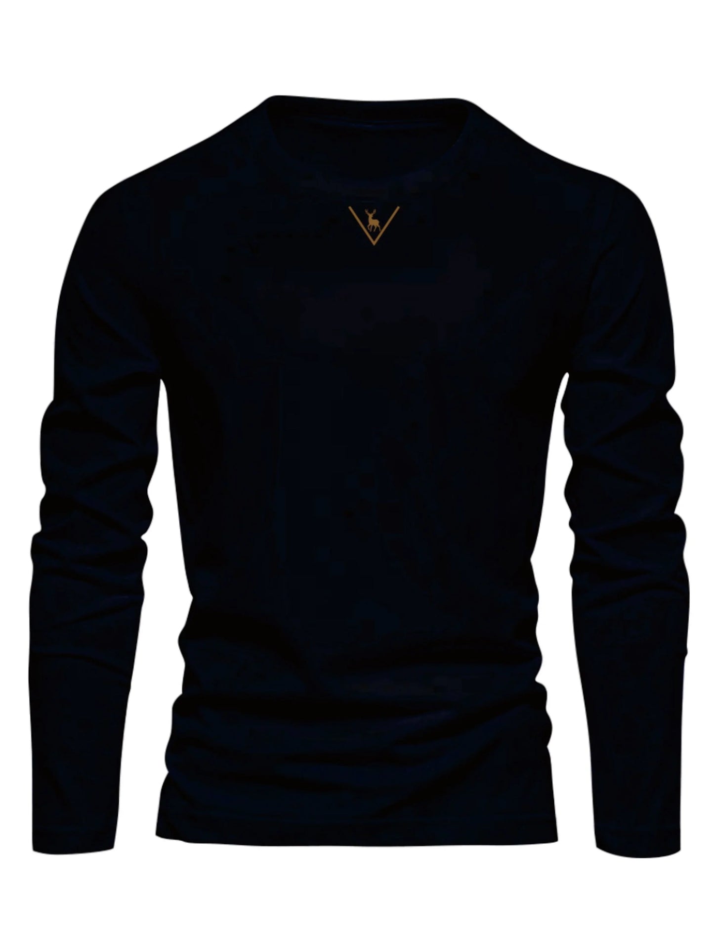 Fashionable California Pattern Print Men's 100% Cotton Loose and Comfortable Sports and Leisure Round Neck Long Sleeve T-shirt