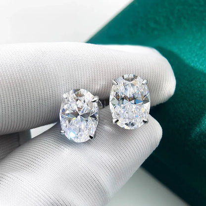1ct-4ct Real Moissanite Earrings S925 Sterling Silver Earrings For Women Wedding Engagement Party Jewelry