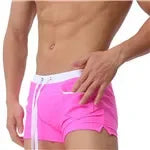 Thin Board Shorts Mens Swimming Shorts Swimwear Beach Surf Boardshort Men Swim Trunk Bath Suit Sport Running Short Liner In