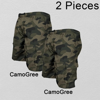 Fashion Men's Cargo Shorts Mens Casual Pants Casual Big Pocket Sports Slacks Cargo Panels Trousers Plus Size for Male