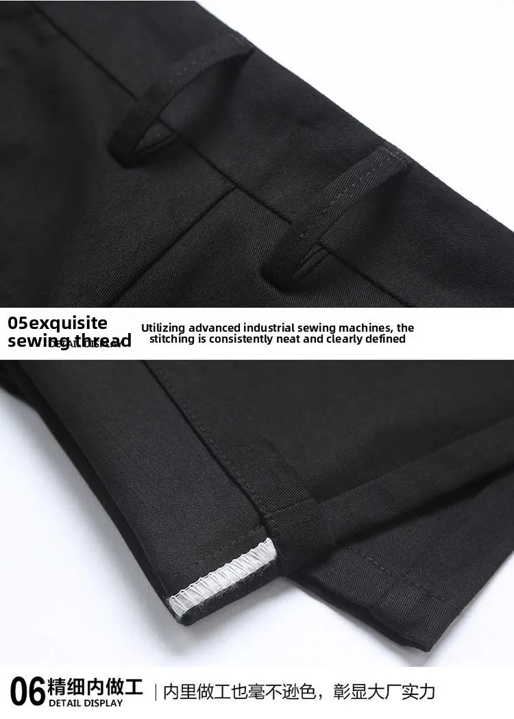 Men's Business Casual Pants Spring Summer Elastic Trousers Office Suit Pant Quick Dry Formal Stretch Pant Breathable Comfortable