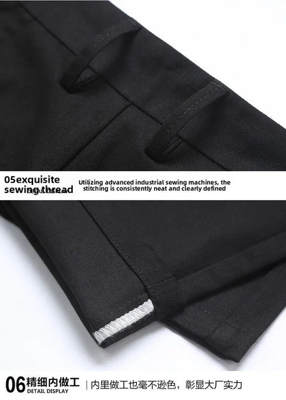 Men's Business Casual Pants Spring Summer Elastic Trousers Office Suit Pant Quick Dry Formal Stretch Pant Breathable Comfortable