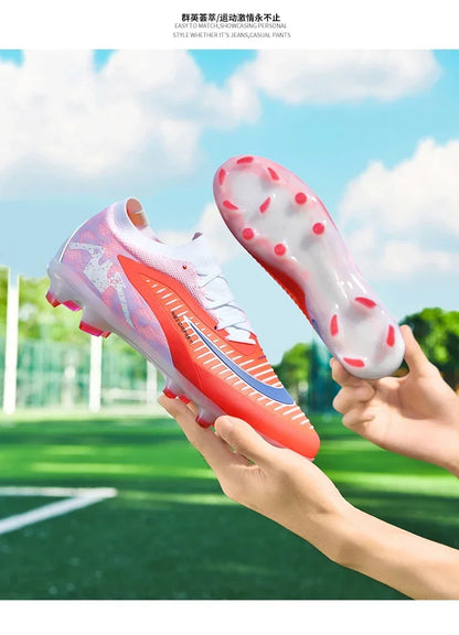 New Men Soccer Shoes Breathable Unisex Football Boots Professional Training Ultralight Wholesale Indoor Futsal Drop Shipping