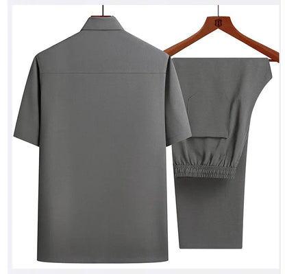 Shirts + Pants 2025 summer new style Sportswear Men's Casual Sets Male Fashion Chinese style shirts and trousers M-4XL
