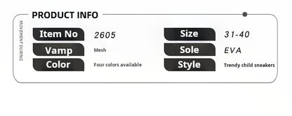 Luxury Boy Sneaker 2025 New Fashion Outdoor Kids Basketball Shoes Soft Sole School Children Sports Shoes for Boy 4 To 12 Years