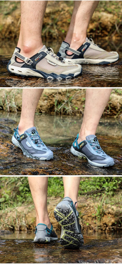 Summer Wading Hiking Shoes for Men Outdoor Man Sneakers Breathable Quick Drying Sports Trekking Beach Barefoot Mens Shoes