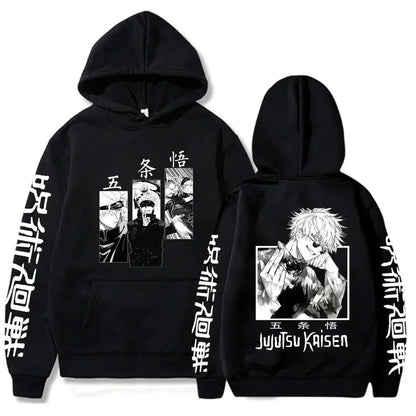 Latest anime printed hoodie spell battle hoodie Harajuku autumn and winter streetwear tiger cane Yuren casual hoodie