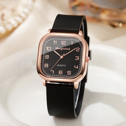 Fashion Square Women Watches Casual Silicone Strap Quartz Watch for Girls Clock Reloj Mujer