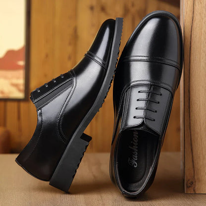 Men's casual leather shoes, business casual shoes, formal fashion, banquet flat shoes, size 50 men's shoes
