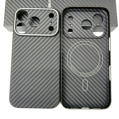 Genuine Aramid Carbon Fiber Mag Safe Magnetic Case For iPhone 17 Pro Max 17Pro Matte Camera Hole Thin Hard Armor Cover