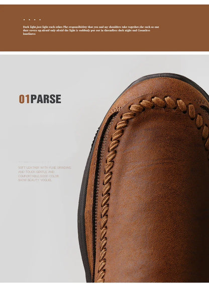 Sapatos Casuais Masculinos Respiráveis Mocassins Tênis Moda Confortável Plano Feito à Mão Retrô Lazer Mocassins Sapatos Masculinos