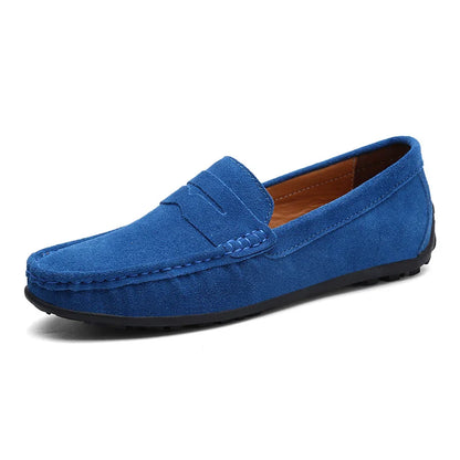 Men Casual Shoes Fashion Suede Leather Men Loafers High Quality Moccasins Slip On Men's Flats Lightweight Driving Shoes 38-47