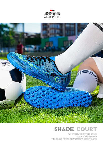 Large Size FG/TF High Quality Mens Soccer Shoes Non-Slip Turf Soccer Cleats for Kids Training Football Boots Chuteira Campo 48
