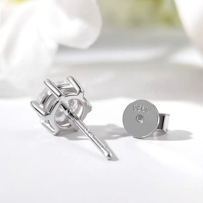 0.3-2 Carat Moissanite Stud Earrings S925 Silver Lab Diamond Earrings For Women Man Party Fine Jewelry