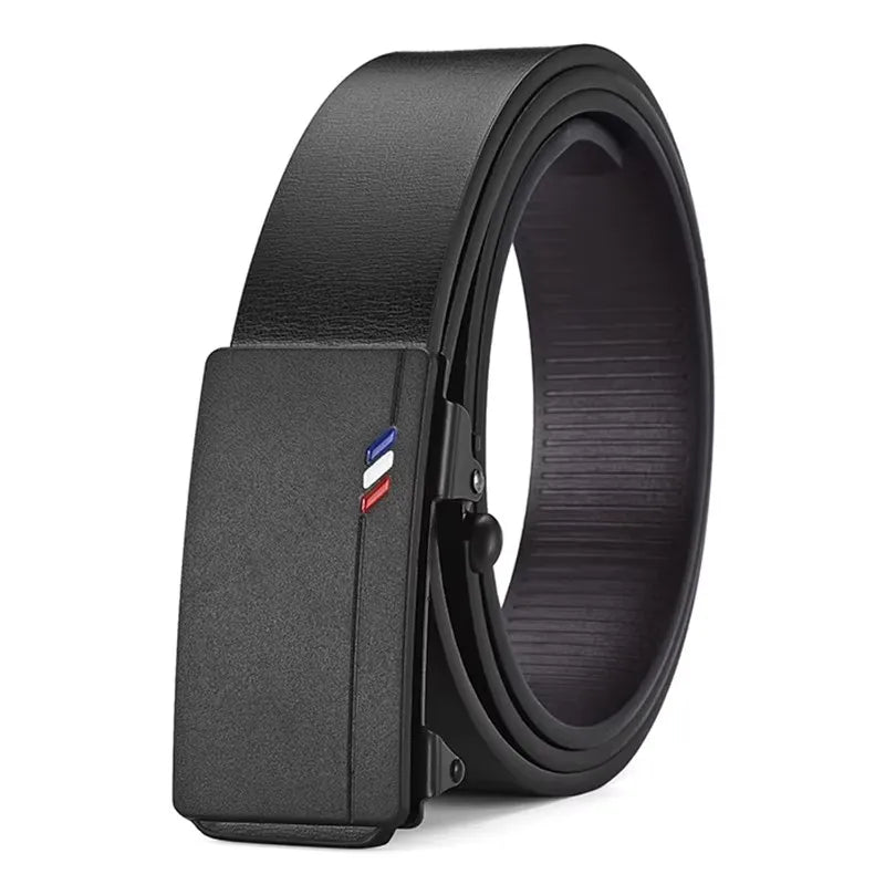 Fashion Business Men's Belt Genuine Luxury Brand Belt Automatic Buckle Belt PU Leather Soft Belt With Cargo Pants Jeans Belt