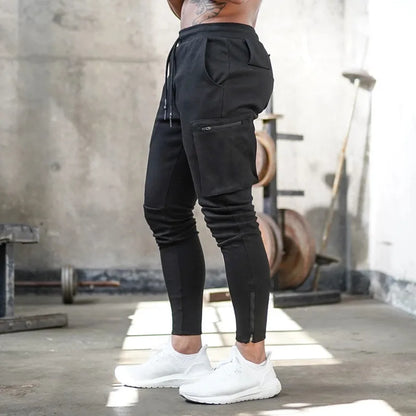 Men's Work Pants Are Sporty Lightweight Elastic Breathablepersonalizedquick Drying Outdoor Fitnessrunning Training, Multi Pocket