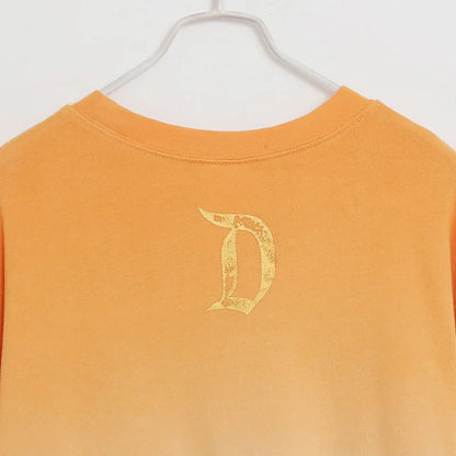 Contrast Color Gradient Sweatshirt Letter Castle Women Casual O Neck Pullover Tops Loose Jumper