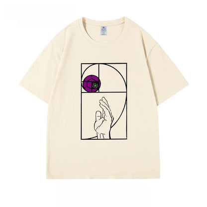 Printed Short Sleeve Anime T-Shirt Men's Summer Cotton Loose Two-Dimensional T-Shirt