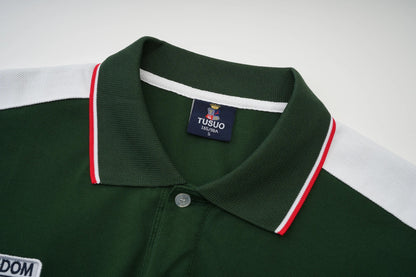 Men's polo shirt Europe Italy long sleeve casual high-end cotton embroidery luxury stitching contrast color original design