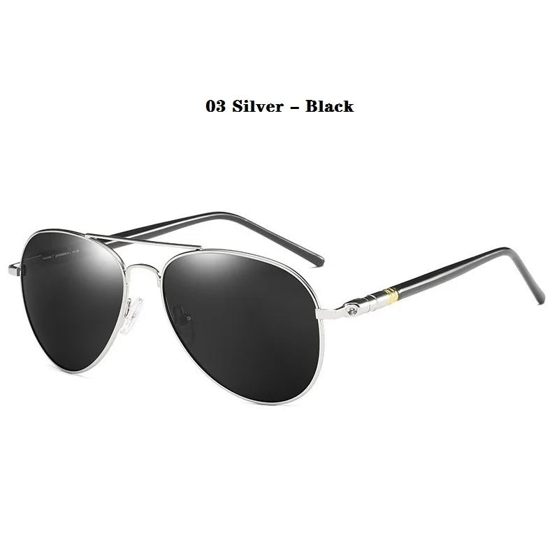 Luxury Pilot Polarized Sunglasses Men Women Driving Fishing Retro Sun Glasses Brand Designer Male Metal Sunglasses For Man UV400