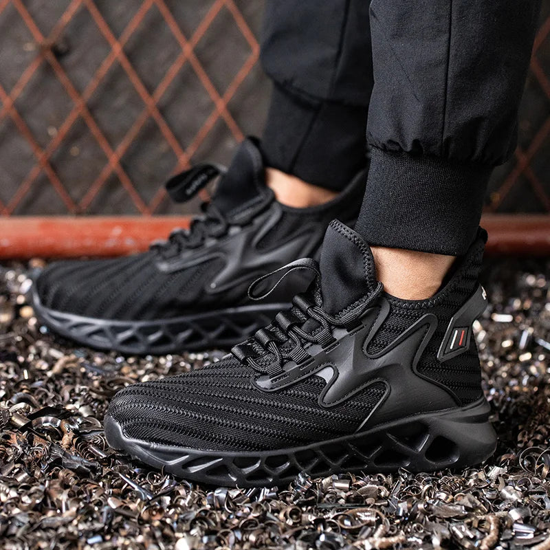 Anti-Puncture Anti-smash Safety Shoes Steel Toe Boots for Men Comfortable Work Sneakers Industrial Shoes for Construction Site