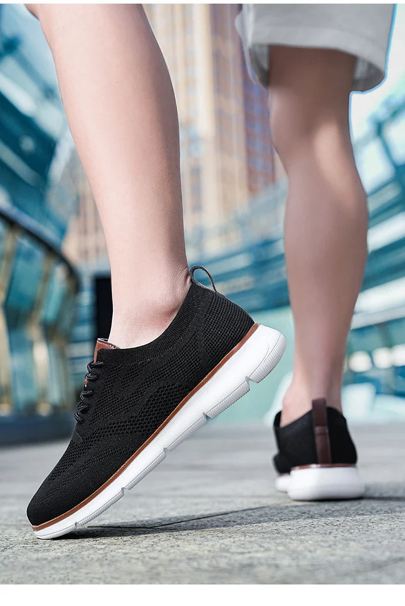 Large Size Comfortable Men's Shoes Light Fashion Casual Sports Shoes Breathable Flying Mesh Top Loafers