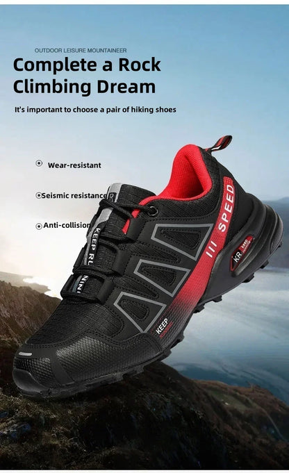 Sapatilha de Trekking Impermeável Masculina, Tênis Esportivo para Excursão, Tênis de Trekking de Amarrar, Sapatilha de Trekking Feminina, Tênis Tático Antiderrapante para Caça