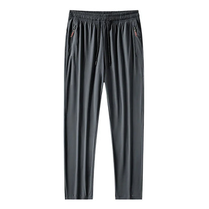 Summer men's ice silk quick drying casual pants slim fit Korean version ice silk pants sports pants straight tube quick drying p