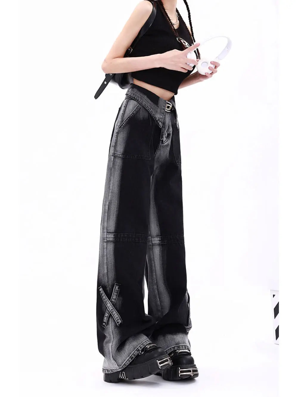 High Street Dopamine Wear Straight Wide Leg Pants