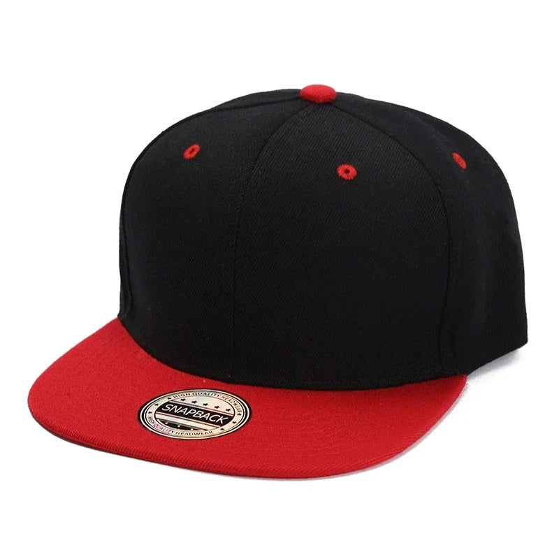 Color-Blocked Flat-Brim Baseball Cap Versatile  Sunshade and Sun Protection Hat Outdoor Fashion Unisex Street Hip-Hop Hat