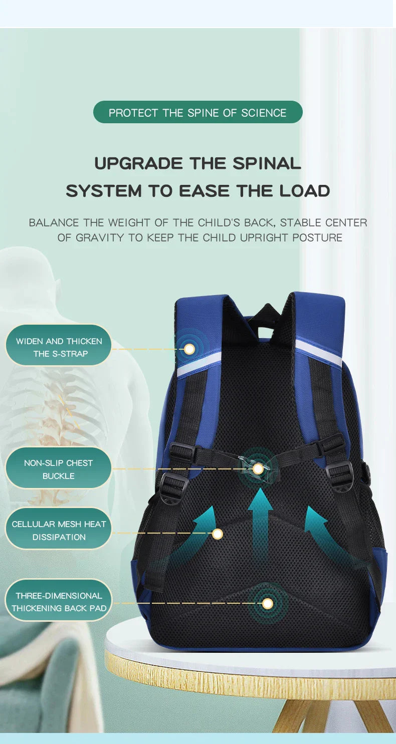 Elementary School Students Schoolbag Boys 1,2,3,4,5,6 Grades 6-12 Years Old Astronaut Shoulder Baglaptop Backpack Waterproof WEA