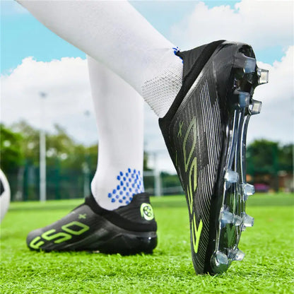 Men's High-Quality Non-Slip Football Boots High-Top Soccer Shoes Grass Cleats Futsal Sneakers for Indoor And Outdoor Matches
