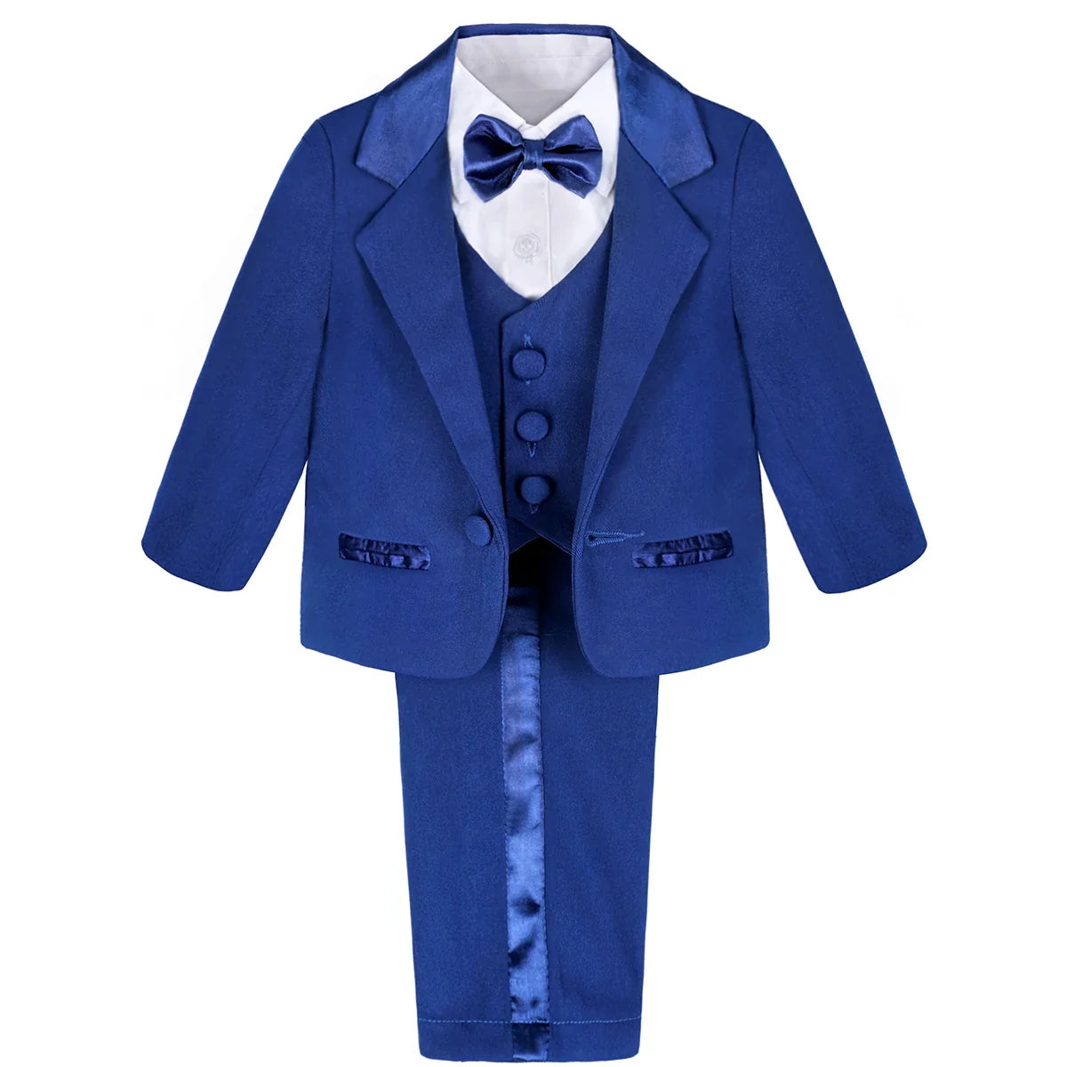 Baby Suit Toddler Tuxedo Infant Boy Tux Formal Wedding Birthday Gentleman Dress Ring Bearer Outfit Black 6 Months to 3 Years