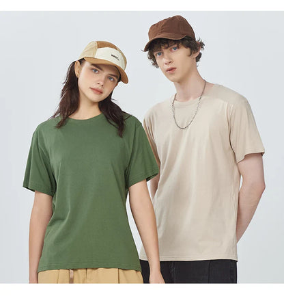 100% Cotton Solid T-shirts Women Sporty Short Sleeve Tees Fashion Casual White Black Clothing Loose O-Neck Female Summer Tops